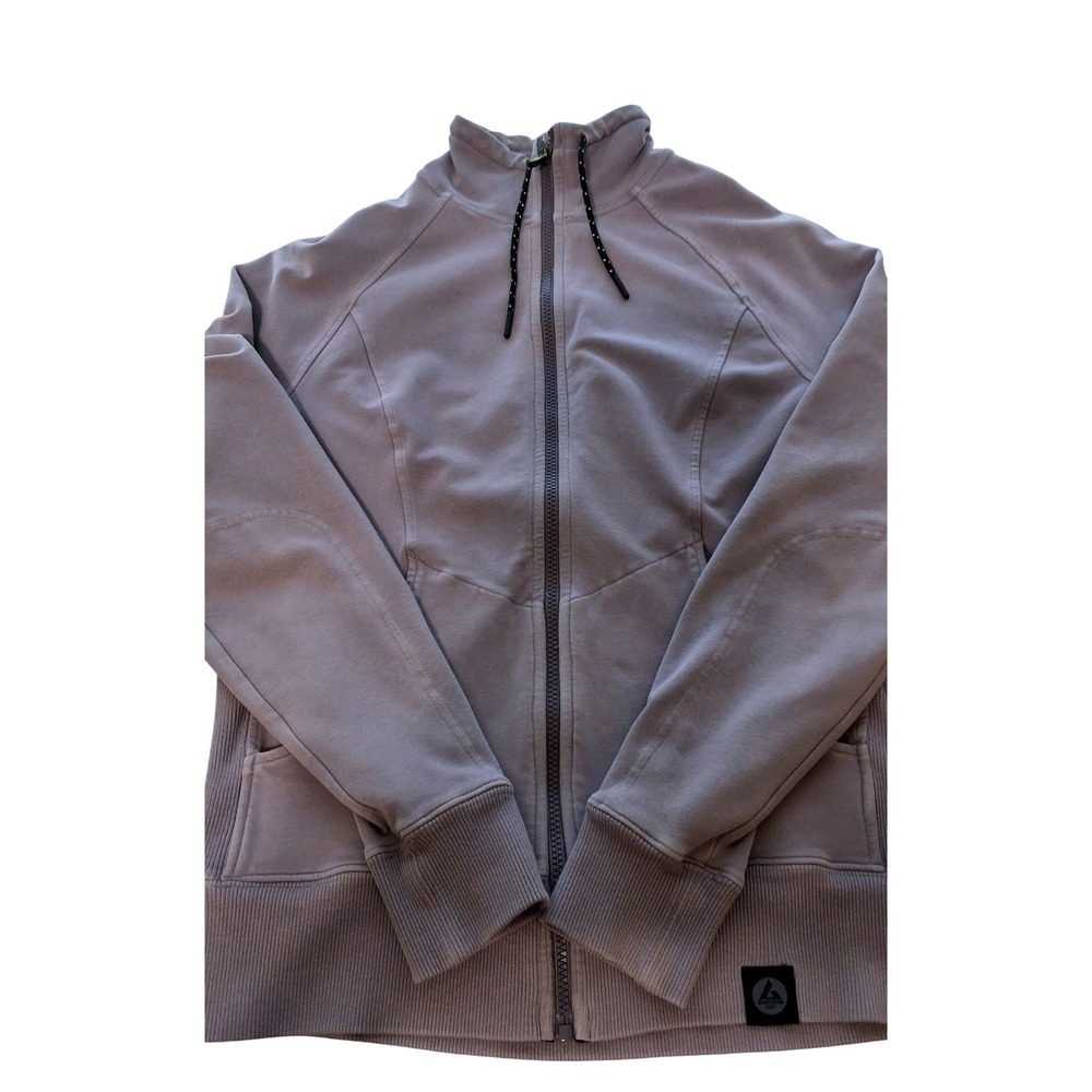 American Giant Womens Full Zip Jacket Dusty Purple Cotton Spandex Size L USA - Picture 3 of 7